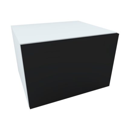 Comoda Armonia alba cu 1 usa cu sistem "push to open " / front PAL Negru 60 x 52 x 43 cm