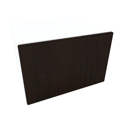 Comoda Armonia alba cu 1 usa cu sistem " push to open " / front MDF Wenge 60 x 52 x 43 cm