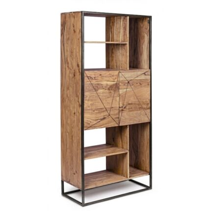 Biblioteca lemn maro Egon 88x40x193