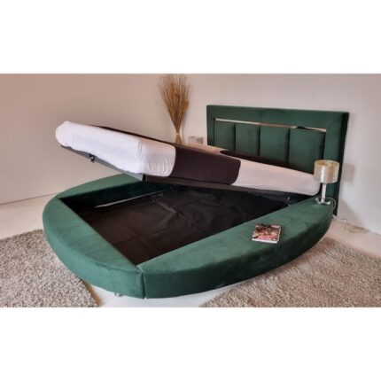 Pat tapitat Round 140 x 200 catifea verde smarald