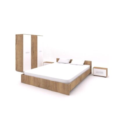 Dulap 3 usi Sonoma Alb 123x192x48 cm