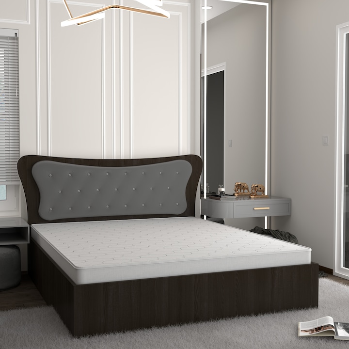 Pat Dante Magia cu Tapiterie Gri 160 cm x 200 cm