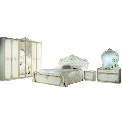 Dormitor italian modern bej lucios Touluse