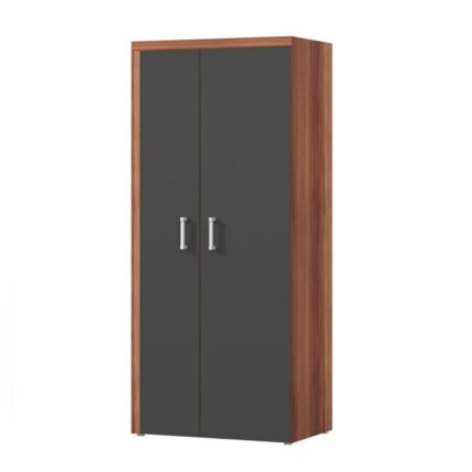 Dulap 2 usi mdf maro prun gri grafit Cheris 90x55x203 cm