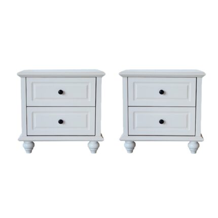 Set 2 Noptiere Albe Silver