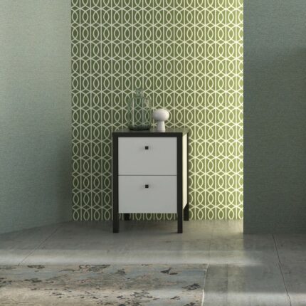 Noptiera dormitor moderna cu 2 sertare Duo 35x51x30.6 cm Occident Design
