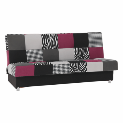 Canapea extensibila textil multicolor Alabana 195x90x90 cm