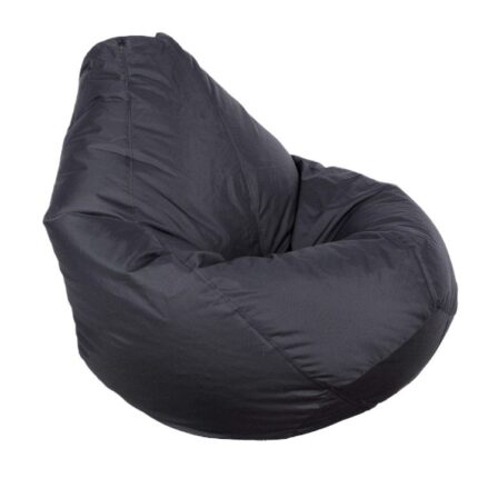 Fotolii pufi Bean Bag tip para cu maner pentru exterior XXXL 130x90x90 cm Negru