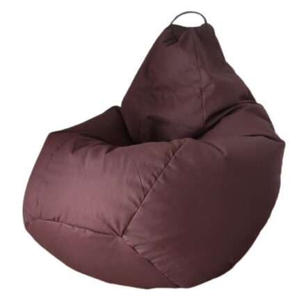Fotolii pufi Bean Bag tip para cu maner pentru interior XXXL 130x90x90 cm Maro ciocolata