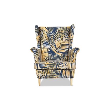 Fotoliu Fix Ari Print Catifea Scandinav Puf Din Velur Extensibil Pentru Sufragerie 104x84x92