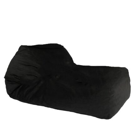 Fotoliu Pufrelax Yoga XL - Teteron Red & Black Velevet (pretabil si la exterior) umplut cu fulgi de burete memory mix®
