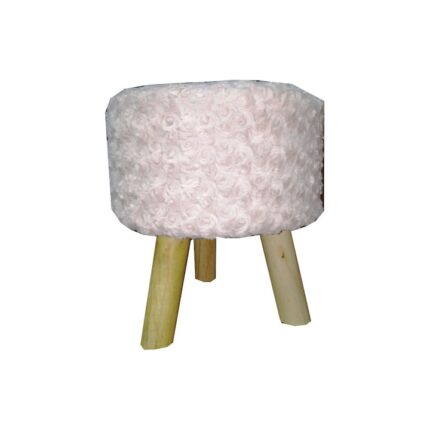 Taburet culoare roz stil traditional 36 x 32 cm