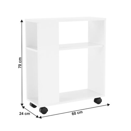 Raft din pal alb Zoela 60x24x70 cm