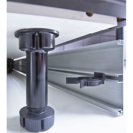 Picior cilindric negru H100 pentru mobilier