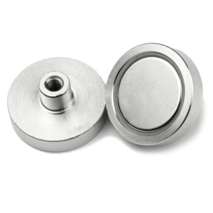 Magnet puternic oala neodim 32mm cu filet interior - set de 2 buc.