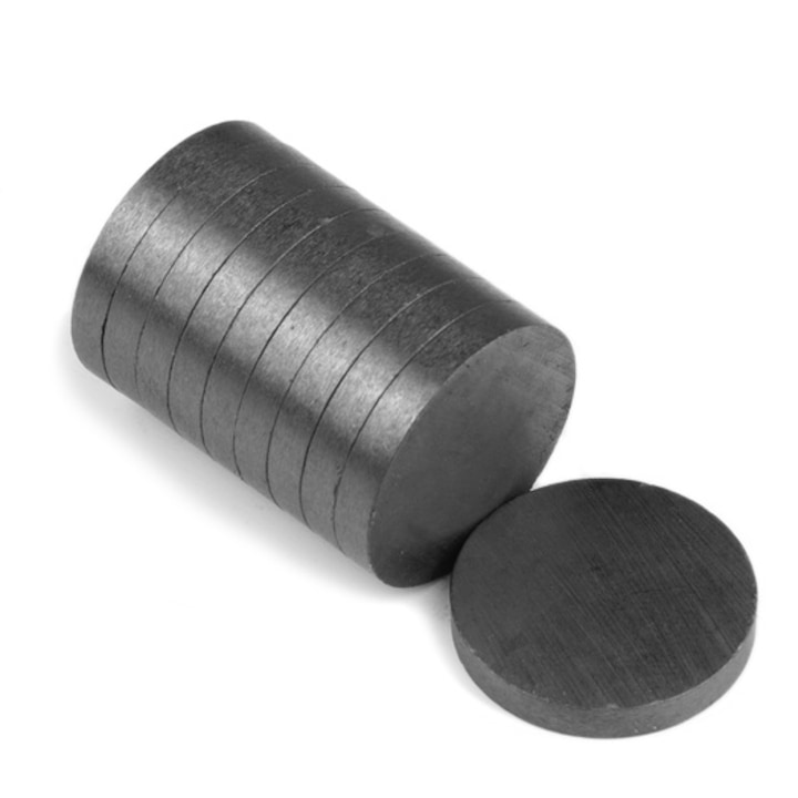 Magnet ferita disc diam. 20mm x 3mm - set de 50 bucati