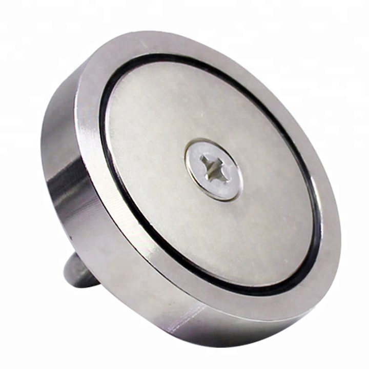 Magnet Fishing puternic D90 mm cu peste 320 Kg Forta prindere magnet acvatic
