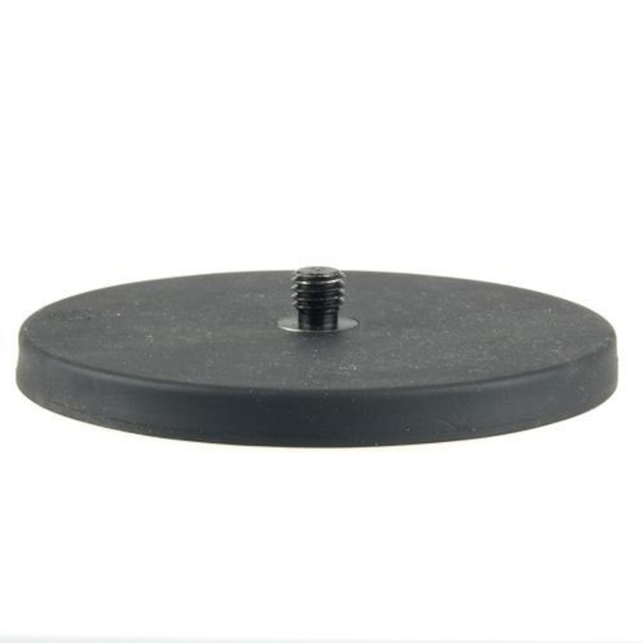 Magnet de fixare cauciucat D88mm filet exterior neodim puternic forta 55kg