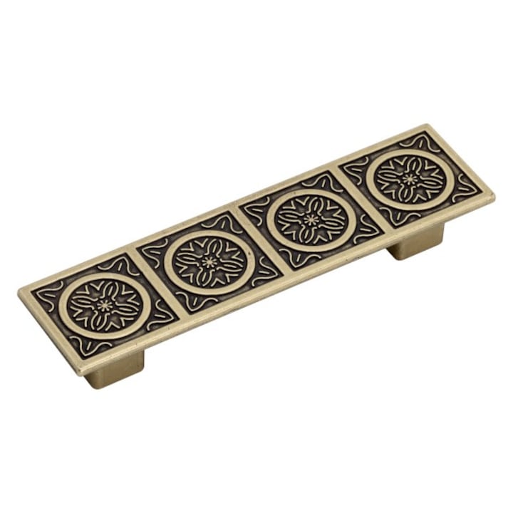 Maner mobilier metalic antichizat alama patinata UR29 96mm