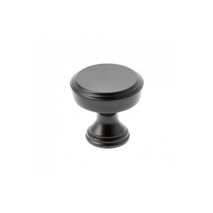 Buton pentru mobilier negru mat Ø25 mm h 24mm Sonet