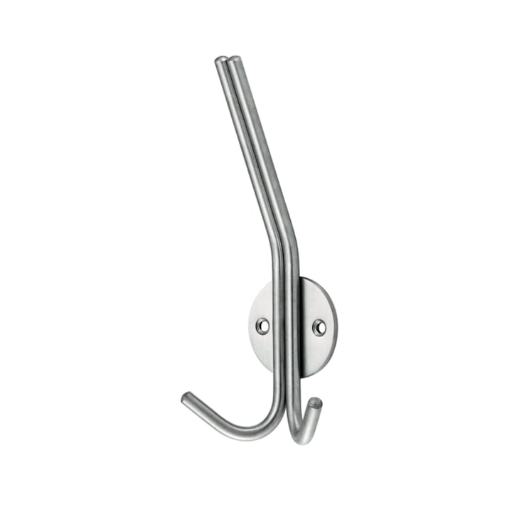 Agatatoare pentru haine STROXX cu baza de prindere rotunda si tije duble lungi de sustinere material inox mat