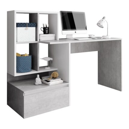 beton/ alb mat cu spatiu de depozitare 145x116x51 cm Bavy