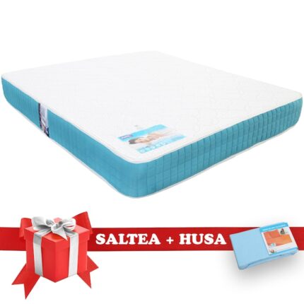 Set Saltea Latex Saltex 160x200 cm + Husa cu elastic