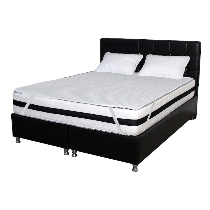 Set Saltea Super Lux Ortopedic 160x200x26 cu 2 perne microfibra 50x70 si Husa hipoalergenica