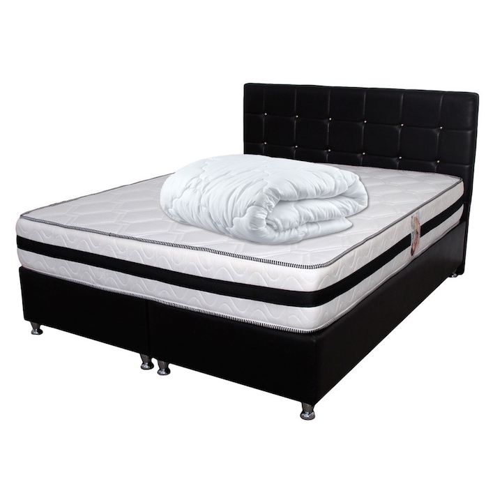 Set Saltea Super Lux Ortopedic 160x200x26 cu Pilota microfibra iarna 180x200