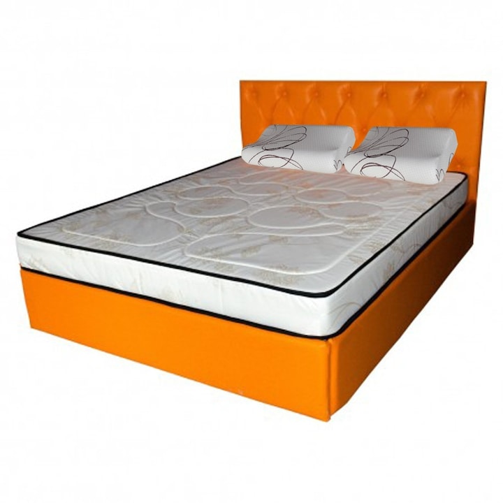 Set Saltea Eco Memory Axon 180x200x17 cu 2 perne ortopedice memory SB 52x32 cm