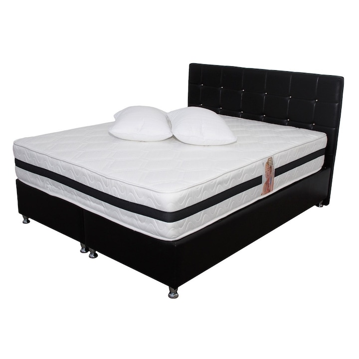 Set Saltea Forte Super Ortopedic 160x200x30 cu 2 perne microfibra 50x70 Axon