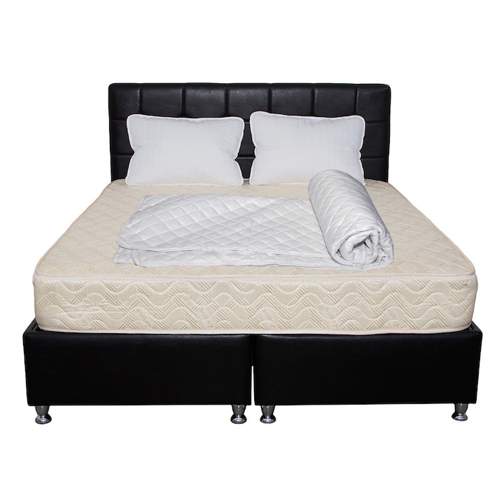 Set Saltea SuperOrtopedica 160x200x20 cu 2 perne microfibra 50x70 si Husa hipoalergenica Axon