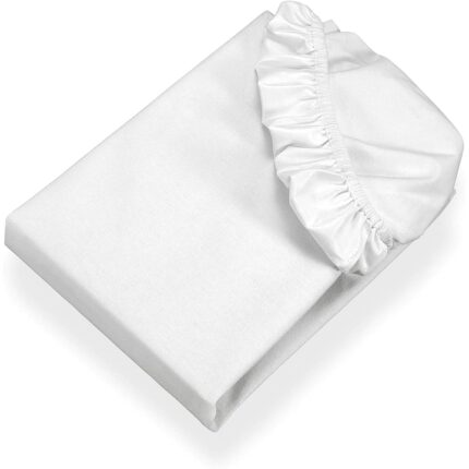 Husa protectie pat din frotir bumbac 100% impermeabila pentru saltea de 90x200 cm sau 100x200 cm Alb