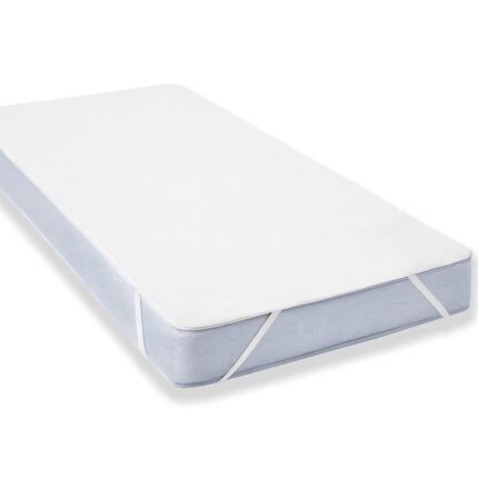 Protectie pat din frotir bumbac 100% impermeabila pentru saltea de 200x200 cm Alb