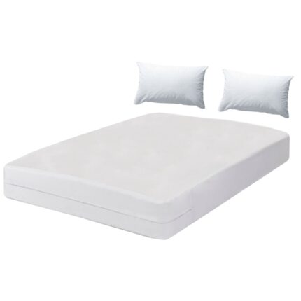 compus din husa de protectie impermeabila cu fermoar pentru saltea de 120/200 + 2 huse impermeabile pentru perna de 70/70