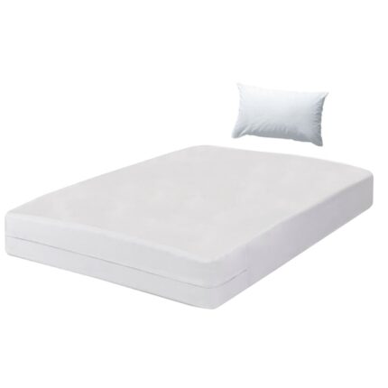 compus din husa de protectie impermeabila cu fermoar pentru saltea de 80/200 + 1 husa impermeabila pentru perna de 70/70