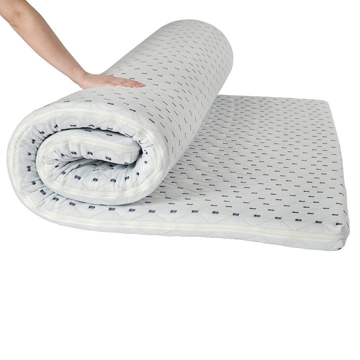 Topper MemoryDuo (3+3) Husa Blue Soft Detasabila 160x200