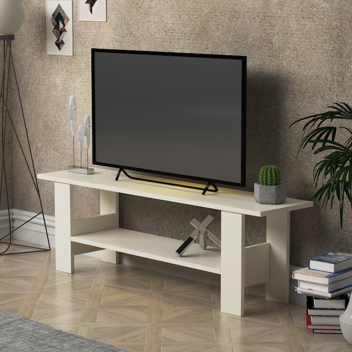 Comoda tv Homs 125x 30 x 40 cm Alb