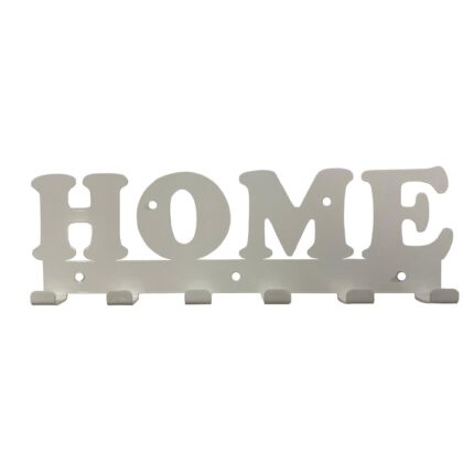 Cuier metalic Home 6 agatatoare Alb