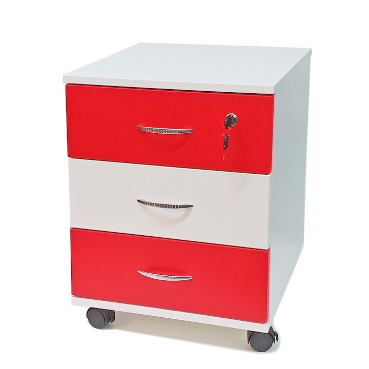Alb perlat cu Rosu China 45 x 45 x 60h cm
