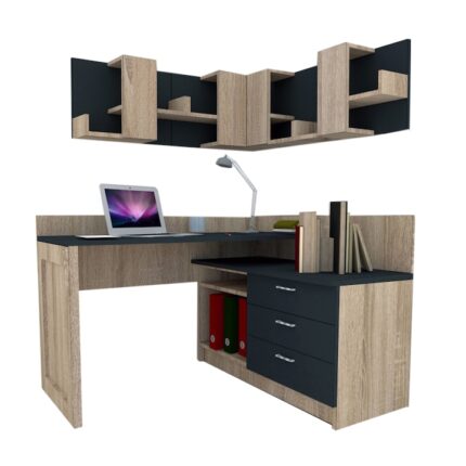 Ansamblu Birou Genarom Bob Stejar Sonoma / Decor 0164