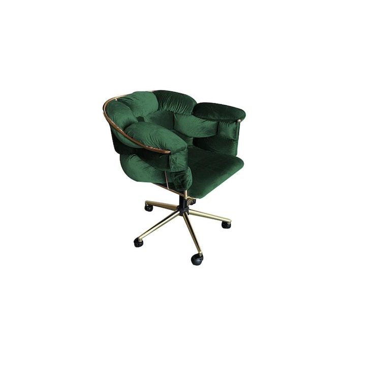 Scaun birou stil modern verde 48x53 globalmobila textil catifea