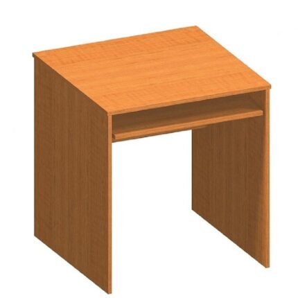 Birou cu polita glisanta din pal melaminat maro cires Tempo 70x70x76 cm