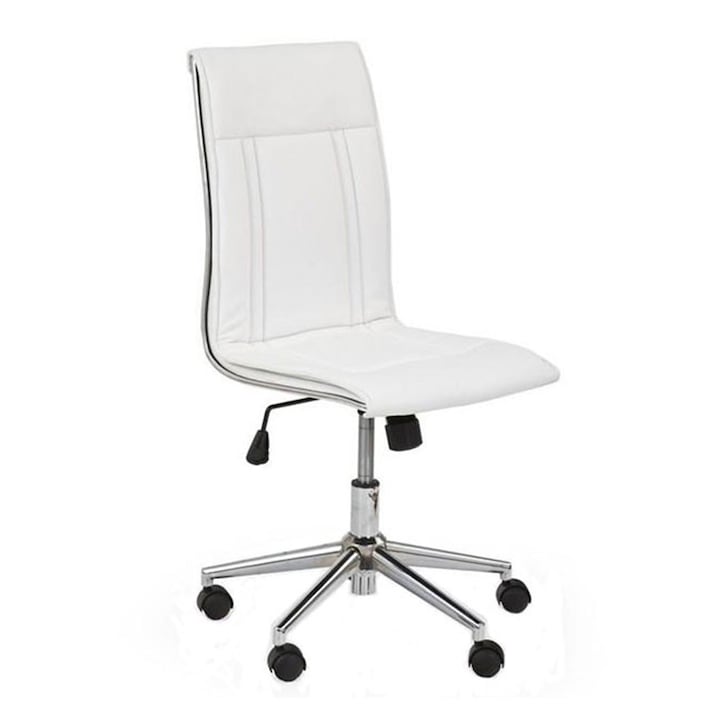 Scaun birou alb piele ecologica AX Polo