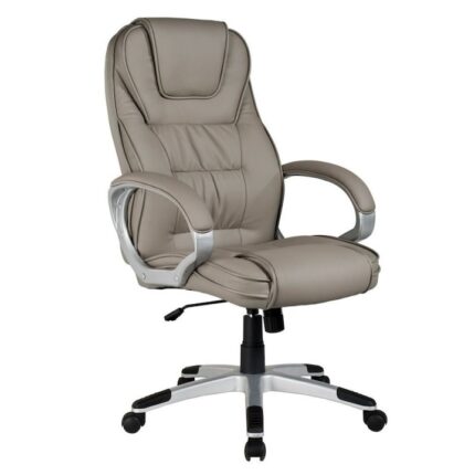 Scaun directorial piele ecologica gri AX Z031