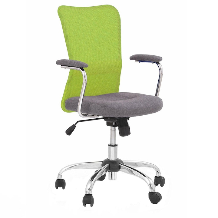 Scaun birou pentru copii mesh verde / gri AX Aurel