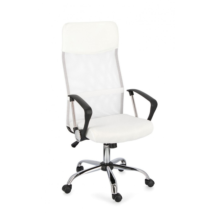 Scaun birou alb Dakar 48x49x124 cm
