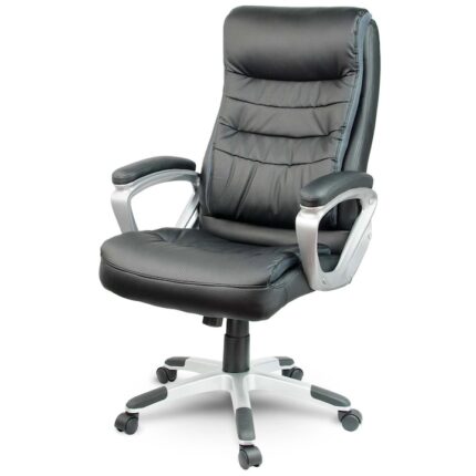 tapiterie neagra din piele ecologica