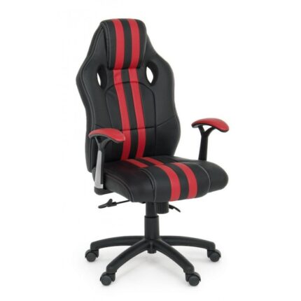Scaun birou rosu negru Spider 63x64.5x121 cm