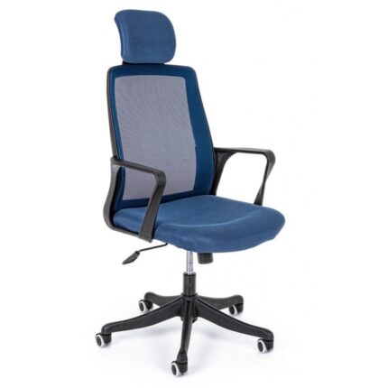 Scaun birou negru albastru Laurent 59x63.5x124 cm